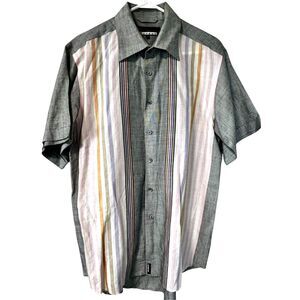 100% Linen Men’s Medium Casual Button Short Sleeve Shirt